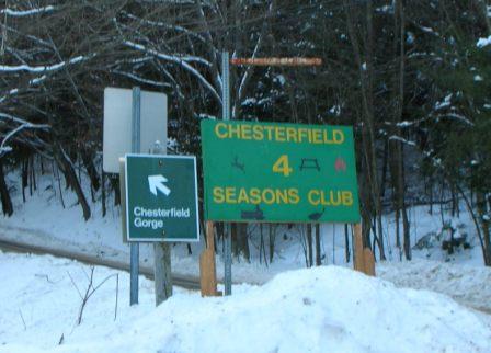 Sign at the Chesterfield Gorge